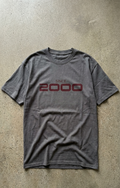 Gray t-shirt with 'SINCE 2000' text on a textured surface
